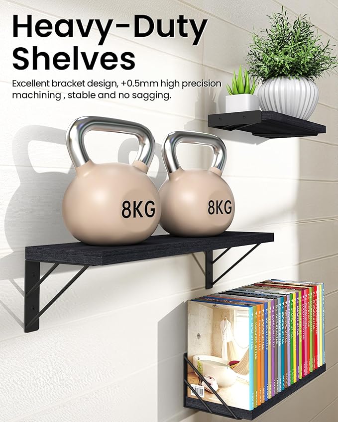 BAYKA Wall Shelves for Bedroom Decor, Floating Wall Shelves for Living Room - Image 5