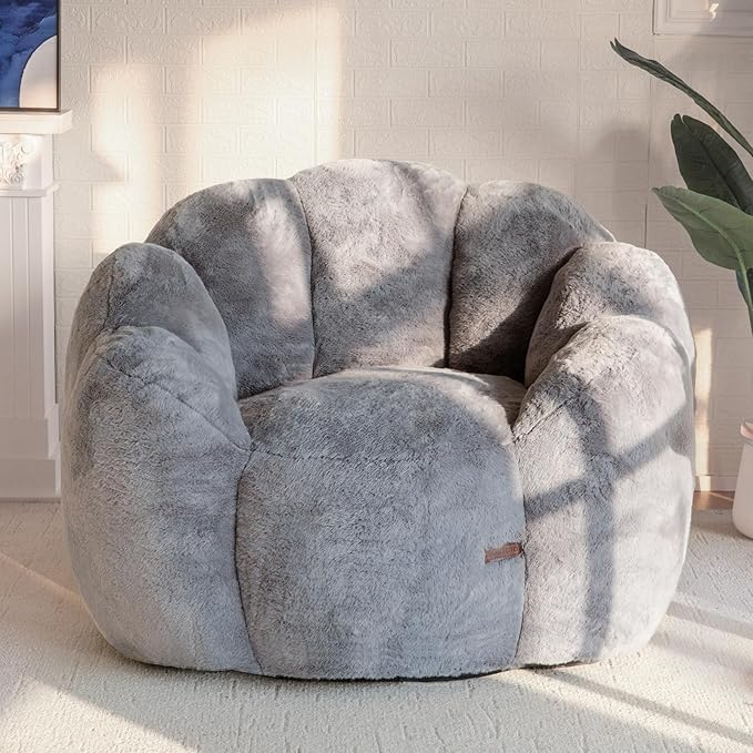 MAXYOYO Bean Bag Chair for Adults, Floral Shaped Bean Bag Sofa, Ultra Soft Faux by MAXYOYO