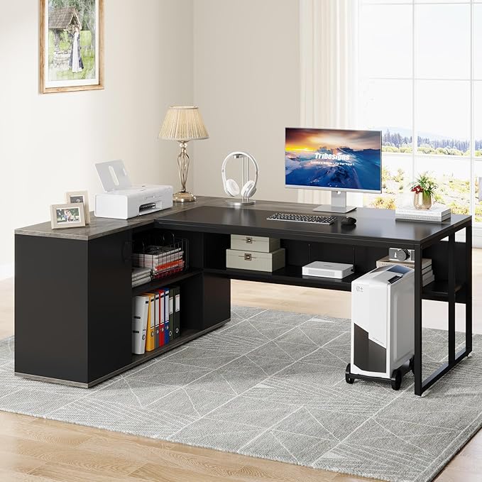 Tribesigns 71 inch Executive Desk, L Shaped Desk - Image 6