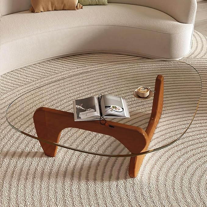 Modern Glass Coffee Table for Living Room, Small mid Century Coffee Table - Image 6