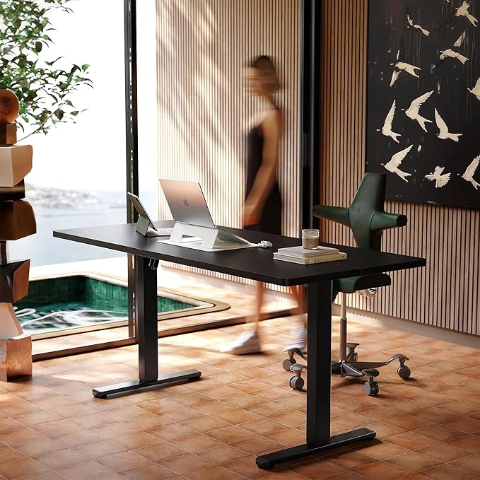 HUANUO 63 x 28 inch Electric Standing Desk Adjustable Height, 4 Memory Height by HUANUO