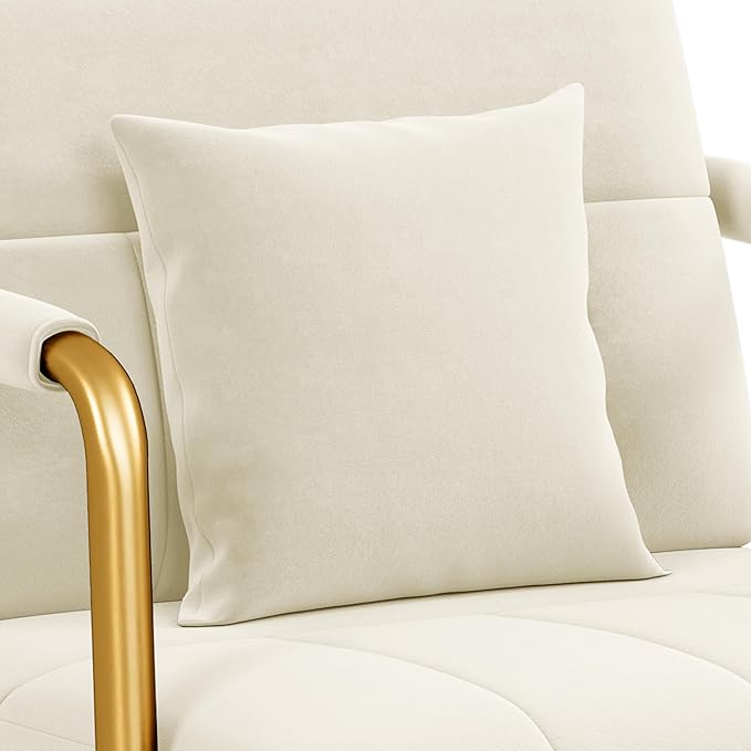 Yaheetech 30" W Modern Sofa Small Sofa Luxurious Velvet Fabric Couch - Image 7