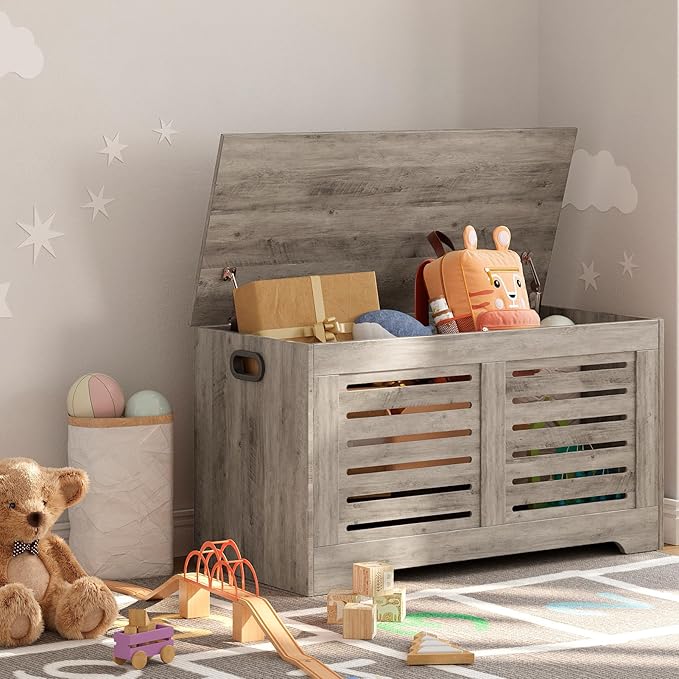 DINZI LVJ Storage Chest, 39.4”Wooden Toy Box - Image 5