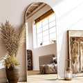 56"x21" Floor Full Length Mirror Standing Full Body Rounded Corner Rectangle by XRAMFY