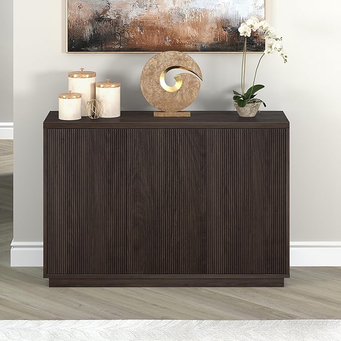 Henn&Hart 48" Wide Rectangular Buffet Table in Warm Brown, - Image 7