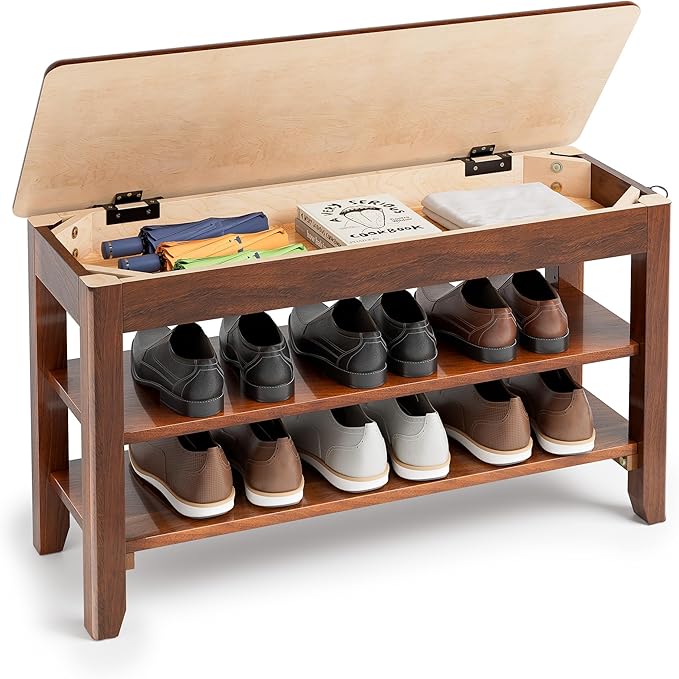 Shoe Storage Bench for Entryway by ENPKLUTE