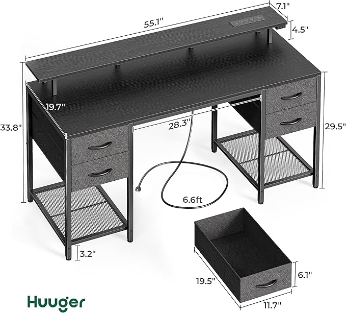 Huuger 55 inch Computer Desk - Image 3