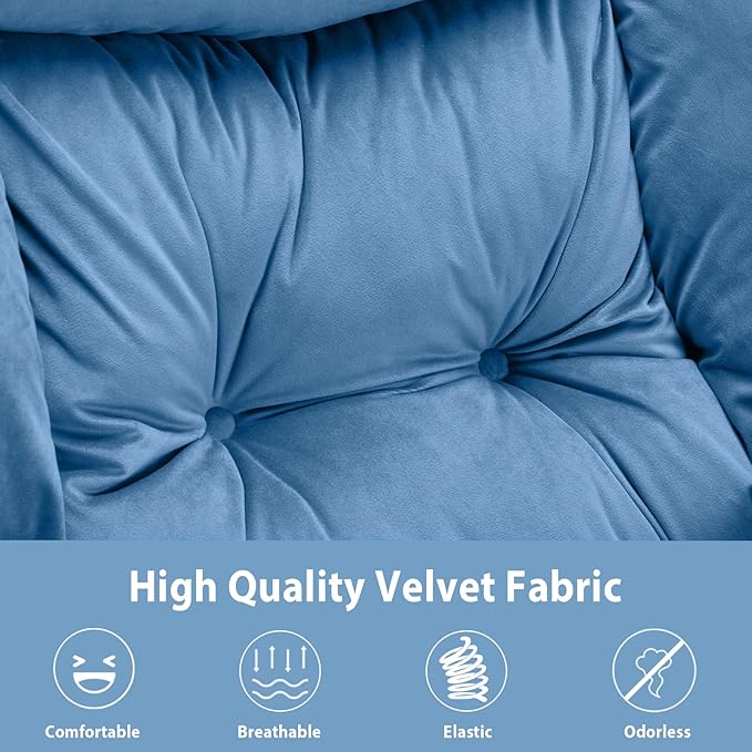 Lazy Chair Thick Padded, Comfy Velvet Accent Lounge Chair - Image 6