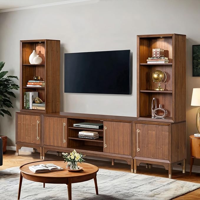 Furniture of America Forma Mid-Century Modern 5-Piece 118-inch Entertainment - Image 2