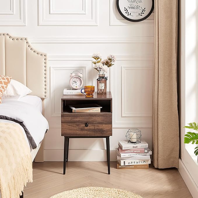 VECELO 2-Tier Nightstands Bedside Table - Image 4