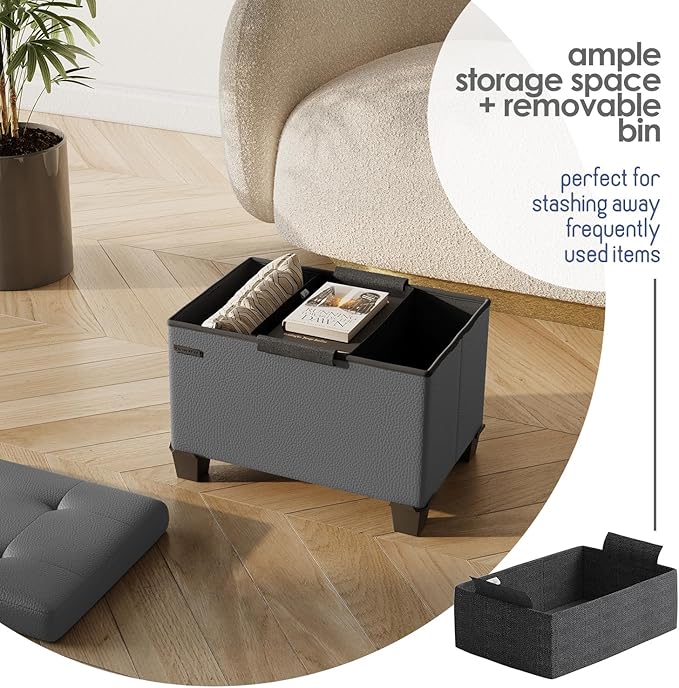 STORAGEBUD Storage Ottoman Cube - Image 3