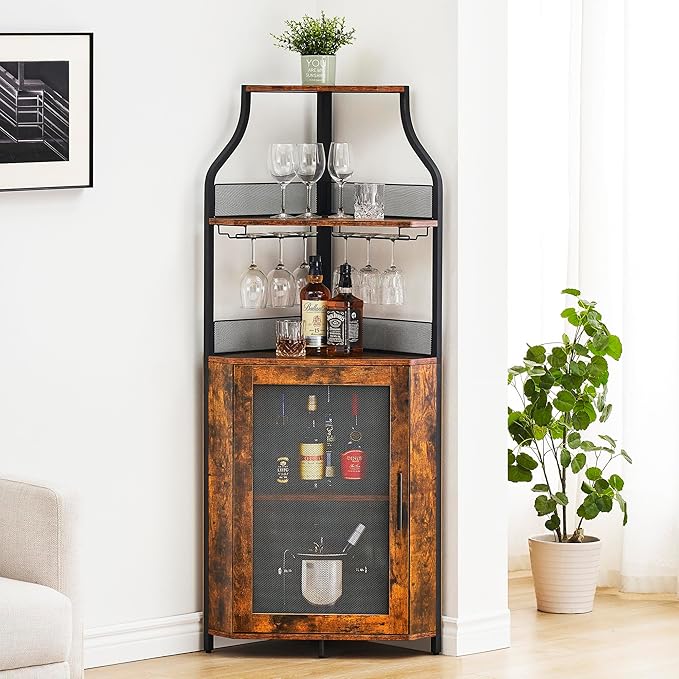 GarveeHome Corner Wine Cabinet by GarveeHome
