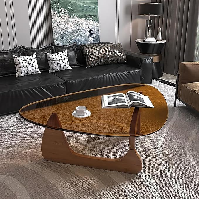 Modern Glass Coffee Table for Living Room mid Century Small Coffee Table - Image 6