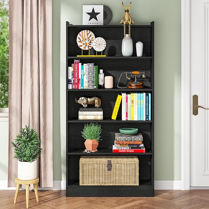 Tribesigns 72-inch Tall Bookcase, Modern 6-Tier White Library Bookshelf - Image 8