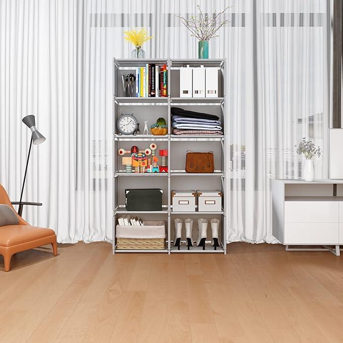 JIUYOTREE 6-Tiers Portable Bookshelf - Image 6