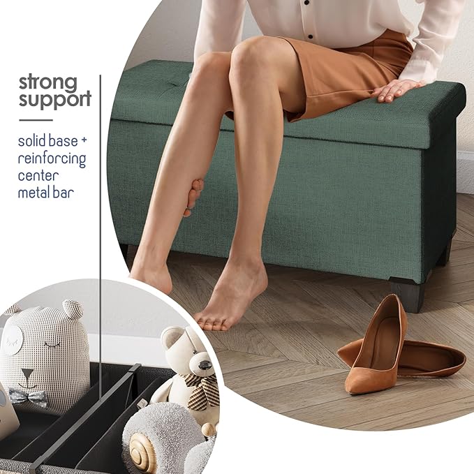 STORAGEBUD Storage Ottoman Bench - Image 5