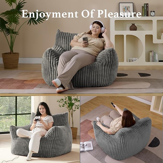 Giant Plush Bean Bag Chair for Adults - Image 5