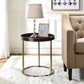 Genoa Round Tray Table with Metal Frame by RoundhillFurniture