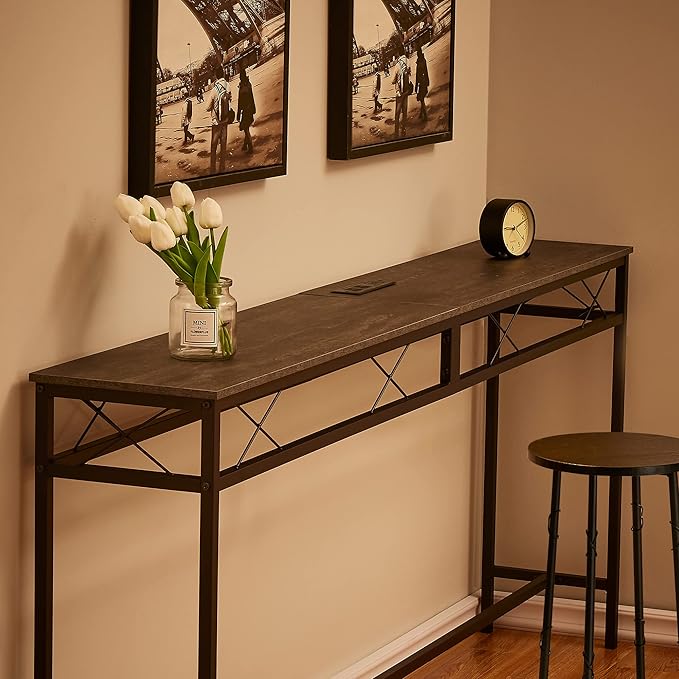 VECELO 55In Extra Long Narrow Sofa/Console Table - Image 6
