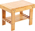 VaeFae Bamboo Small Seat Stool for Kids, Foot Rest Shaving Stool, Storage Shelf by VaeFaeDirect
