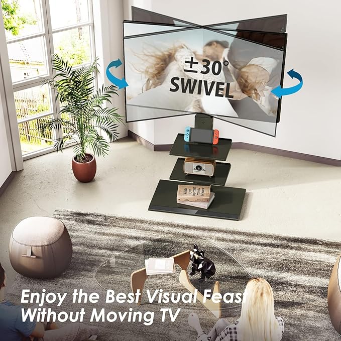 FITUEYES Iron Base Universal Floor TV Stand - Image 2