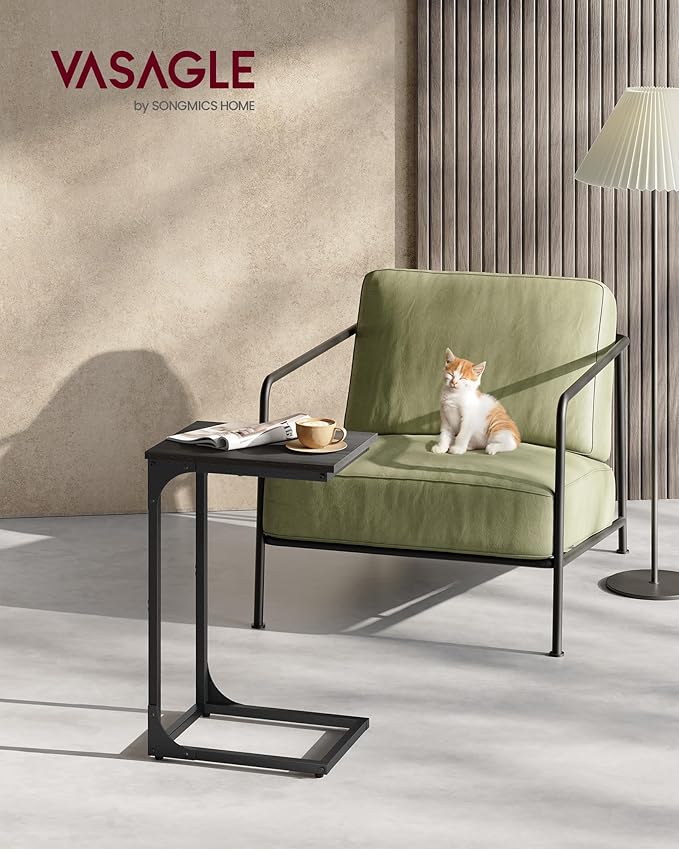 VASAGLE C-Shaped End Table, Small Side Table - Image 2