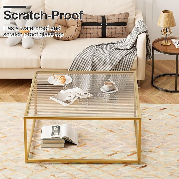 Glass Coffee Table Modern Center Table, Minimalist Coffee Table Sofa Side Tea - Image 6