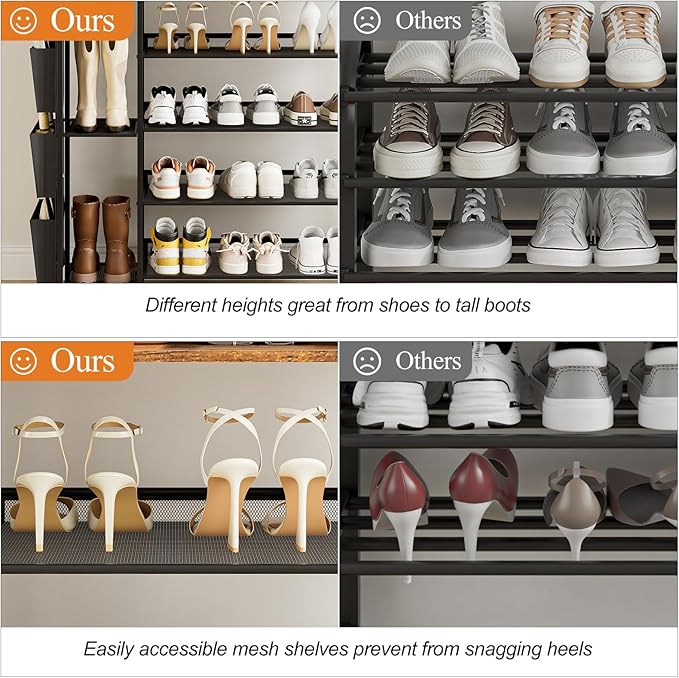 Brown 5-Tier Shoe Organizer - Image 5
