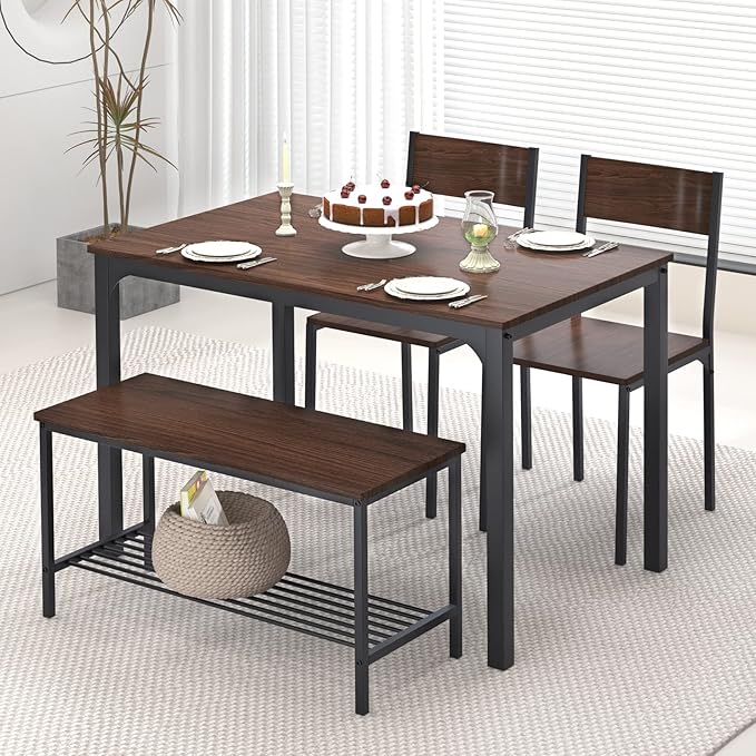 SogesHome 4-Piece Kitchen Table and 2 Chairs by SogesHome