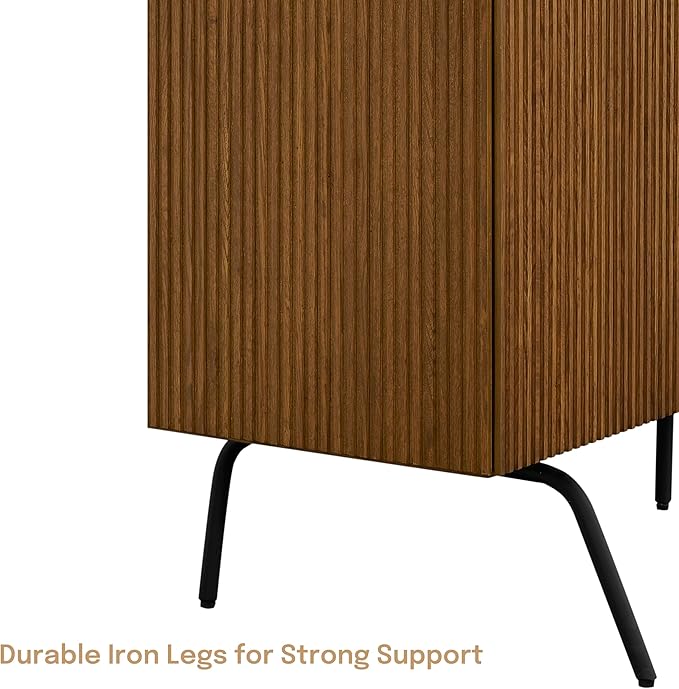 NTC Veil Modern Sideboard with 3 Doors, Buffet Cabinet with Vertical Groove - Image 9