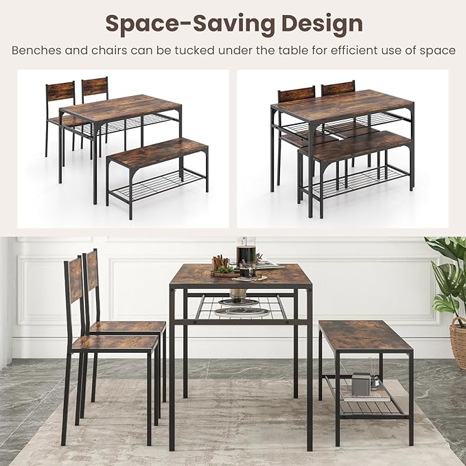 Giantex Dining Table Set for 4, Kitchen Table - Image 8