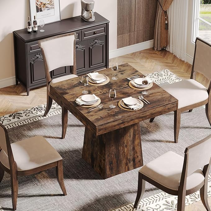 Tribesigns Square Dining Table for 4, 31.5-Inch Small Kitchen Table - Image 3