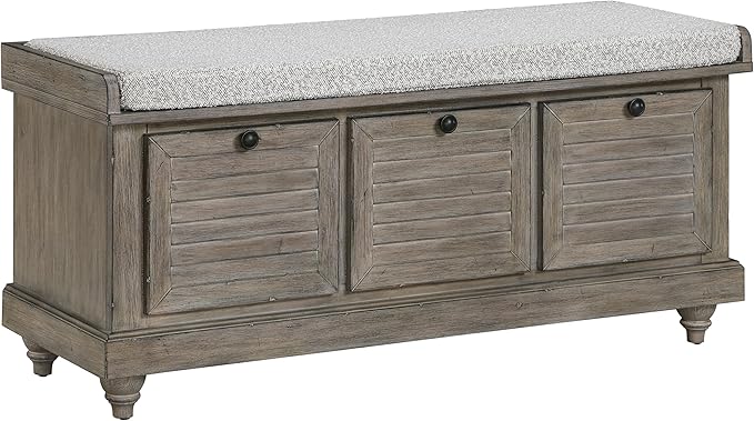 OSP Home Furnishings Dover Coastal Lift-Top Storage Bench by OSPHomeFurnishings