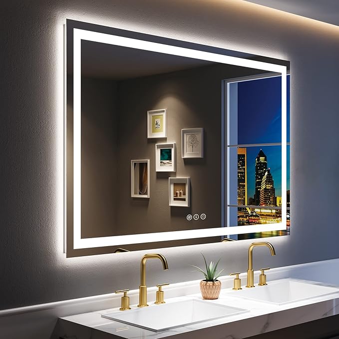 60x40 Inch LED Bathroom Mirror by YEELAIT