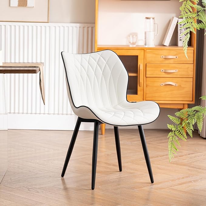 YOUNIKE Dining Chairs Set of 2, Upholstered Faux Leather Dining Room Chairs - Image 9