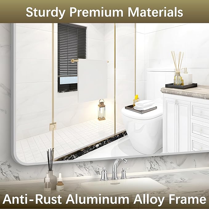 Arched Bathroom Mirror, Wall Mounted Mirror, Living Room, Hanging or Leaning - Image 5