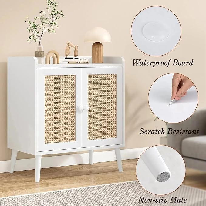 Buffet Cabinet, Rattan Storage Cabinet - Image 3