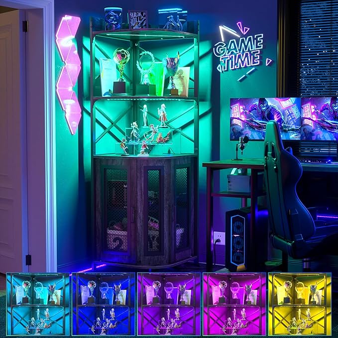 Aheaplus Corner Bar Cabinet - Image 2