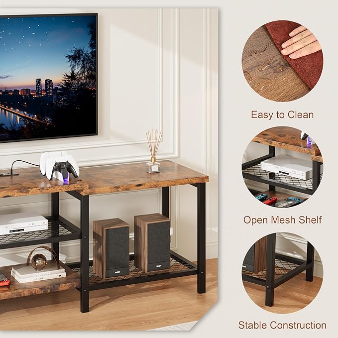 GarveeHome TV Stand with LED Lights - Image 4