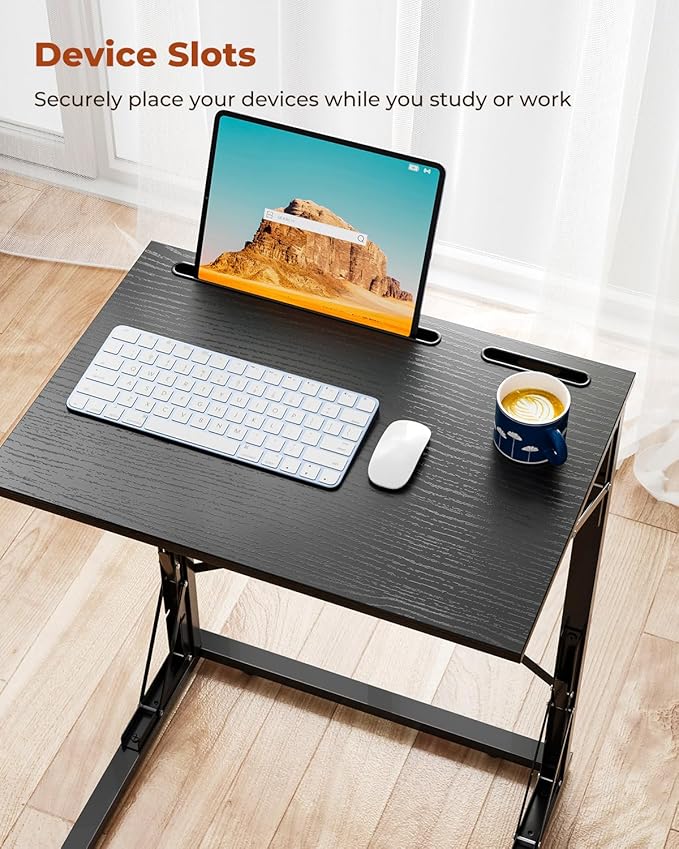 21''Wx28''H Folding TV Tray Set of 2, Small Foldable C-Shaped Tray Table - Image 5