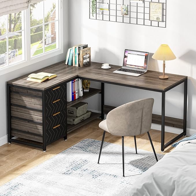 LITTLE TREE 59-Inch L Shaped Desk - Image 5