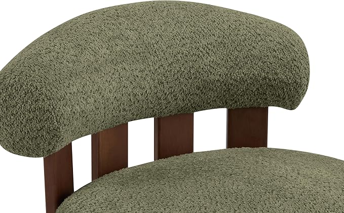 Christopher Knight Home Elvina Boucle Fabric Accent Chair, Solid Wood Single - Image 10