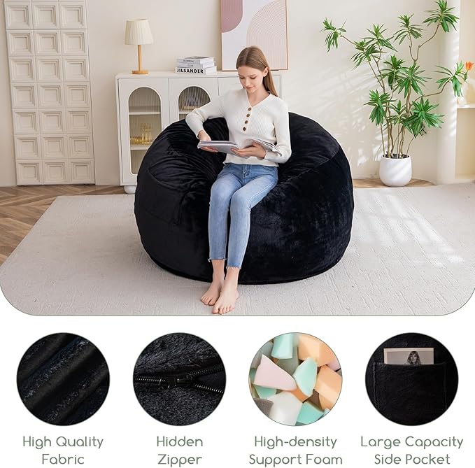 HIGOGOGO Giant Bean Bag Chair Bed - Image 3