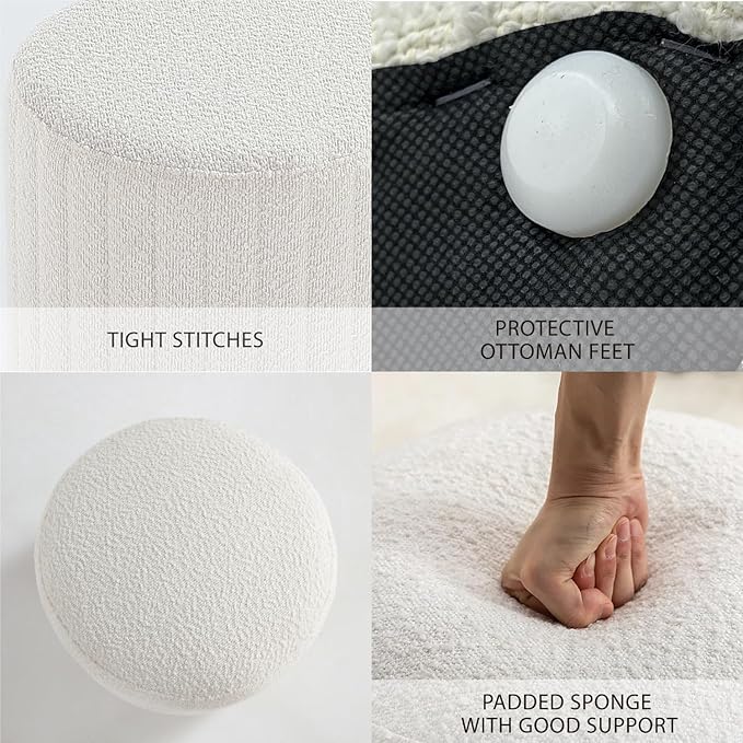 Get Set Style Modern Round Ottoman - Image 6