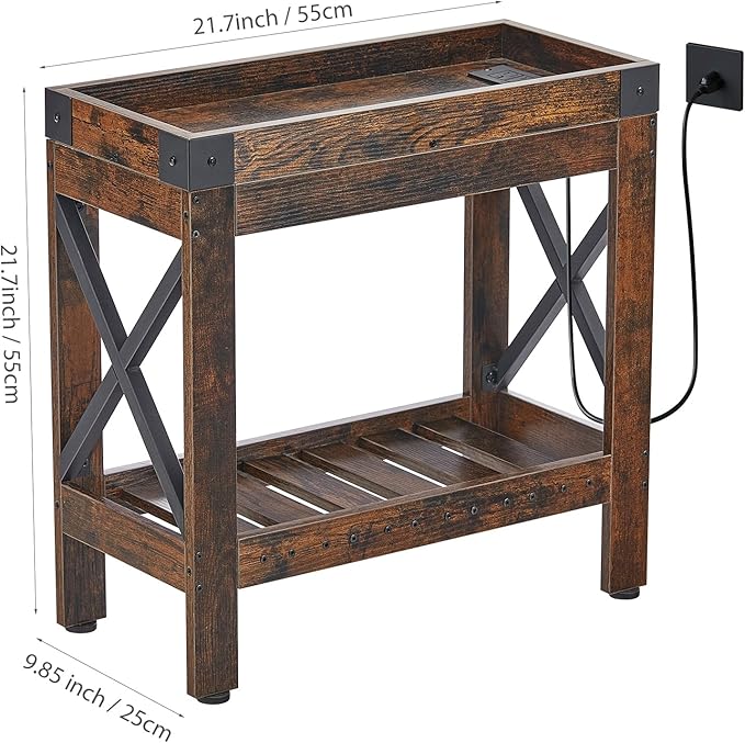 Narrow Side Table, Slim End Table - Image 3