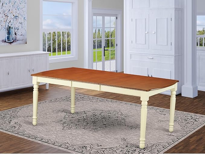 East West Furniture DOT-WHI-T Dover Modern Kitchen Table - Image 2