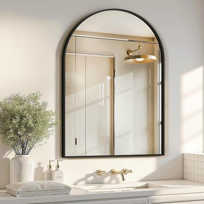 Arched Bathroom Mirror for Wall, Mirror for Vanity, Metal Frame - Image 8