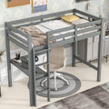 HomSof Twin Loft Bed with Built-in Desk by HomSof