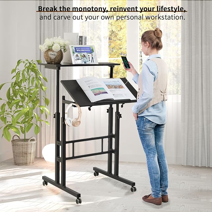 Hadulcet Mobile Standing Desk - Image 3