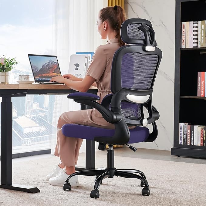 Office Chair Ergonomic Desk Chair, 330 LBS Home Mesh Office Desk Chairs by TRALT